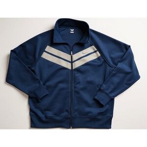 Vintage NIKE The Athletic Dept. Mens Blue/Gray Track Jacket Sz XL